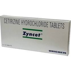 ZYNCET CETIRIZINE HYDROCHLORIDE TABS (UNICHEM)